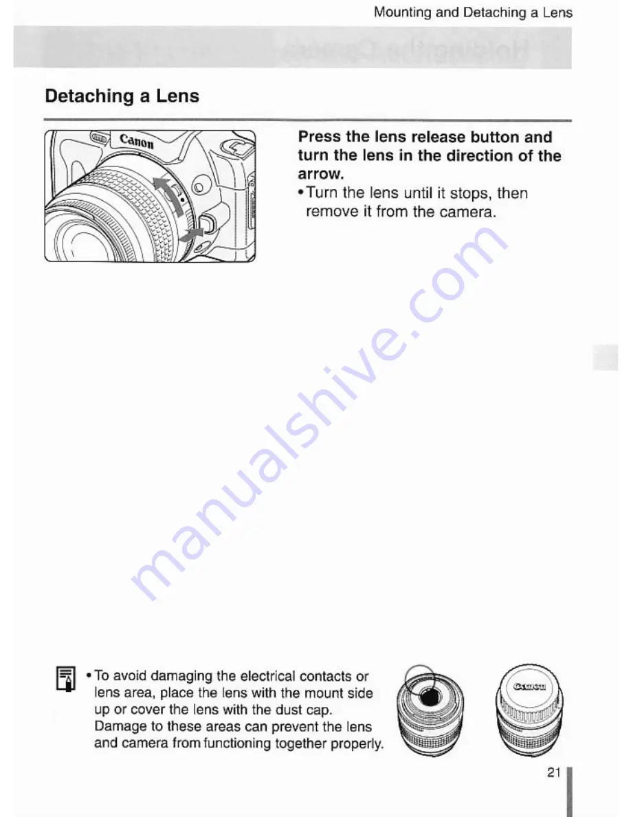 Canon IX Lite - EOS IX Lite APS SLR Camera Instruction Manual Download Page 21