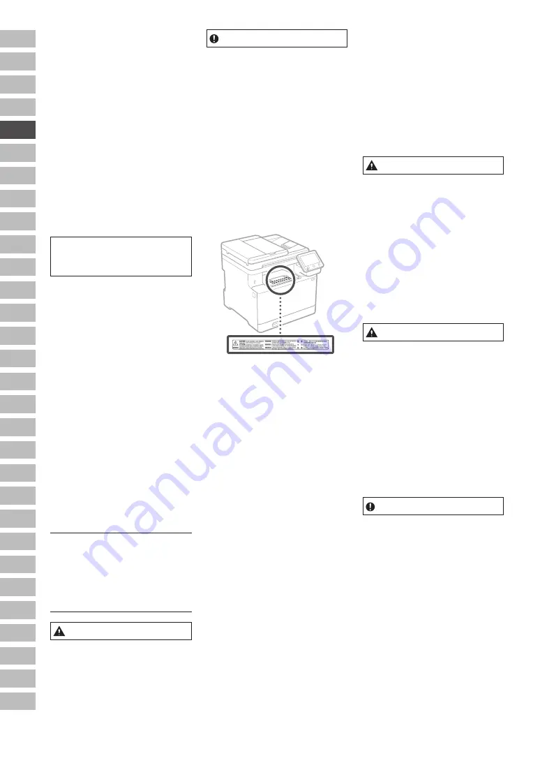 Canon MF754Cdw Important Safety Instructions Manual Download Page 22