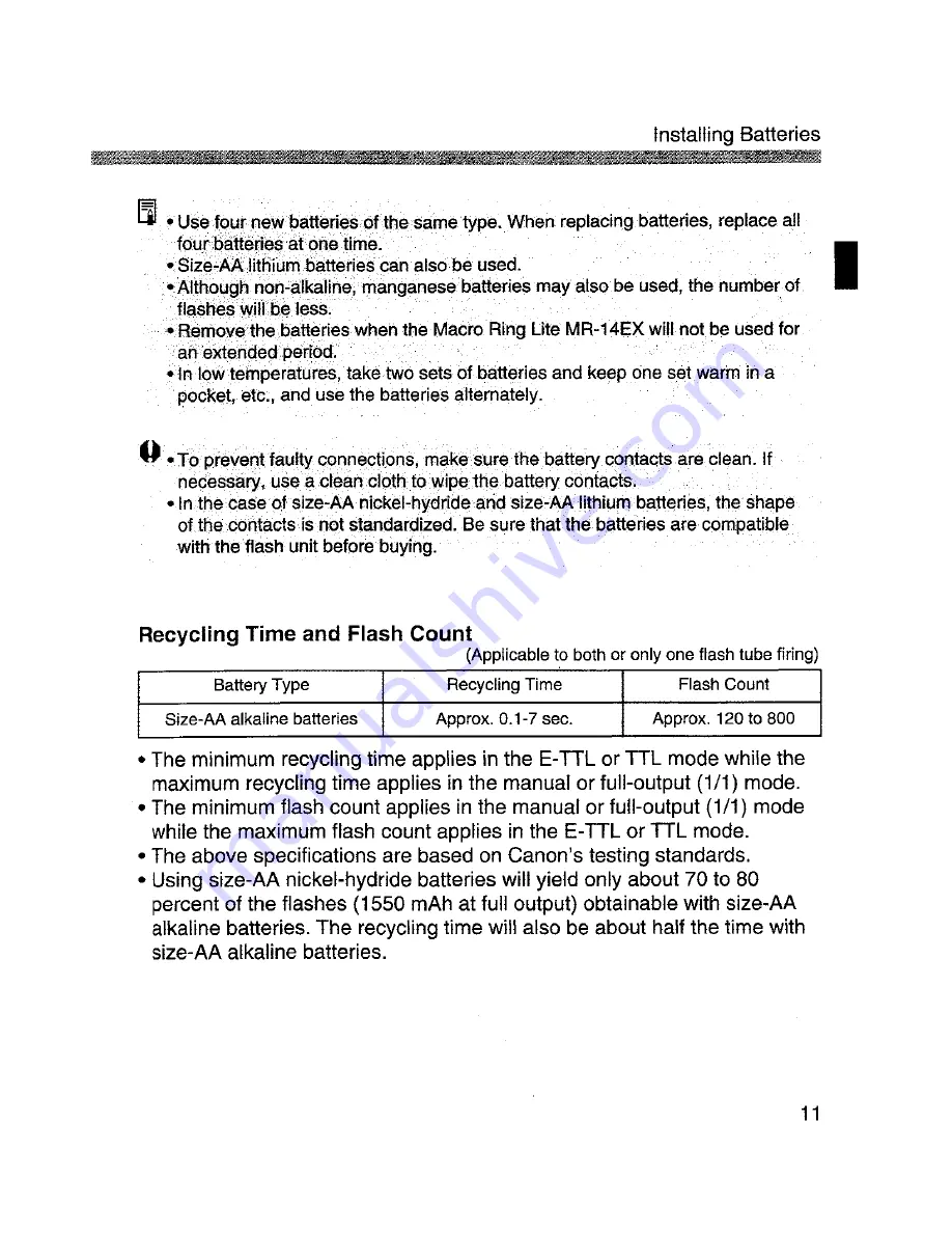 Canon MR-14EXl Instructions Manual Download Page 11