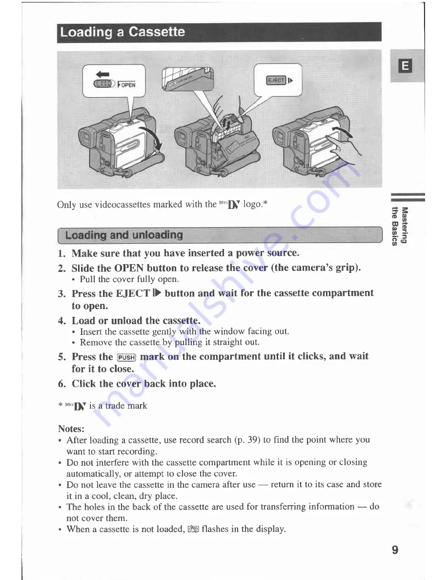 Canon MV 200 i Instruction Manual Download Page 9