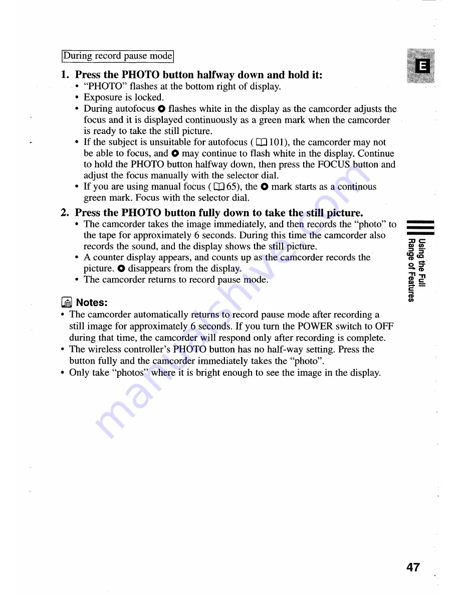 Canon MV400 i Instruction Manual Download Page 47