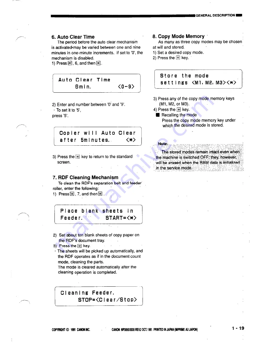 Canon NP3050 Скачать руководство пользователя страница 22