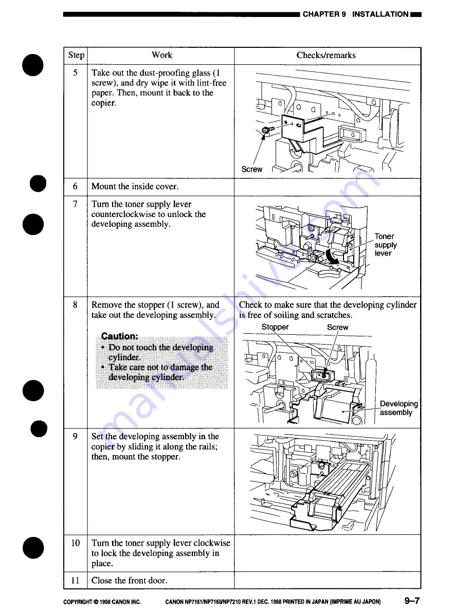 Canon NP7161 Service Manual Download Page 233