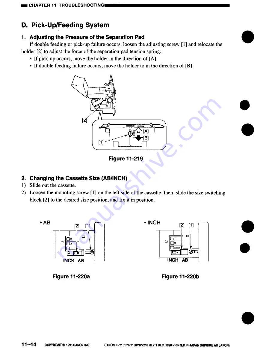 Canon NP7161 Service Manual Download Page 284