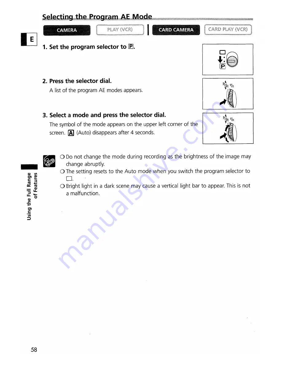 Canon opture 10 Instruction Manual Download Page 58