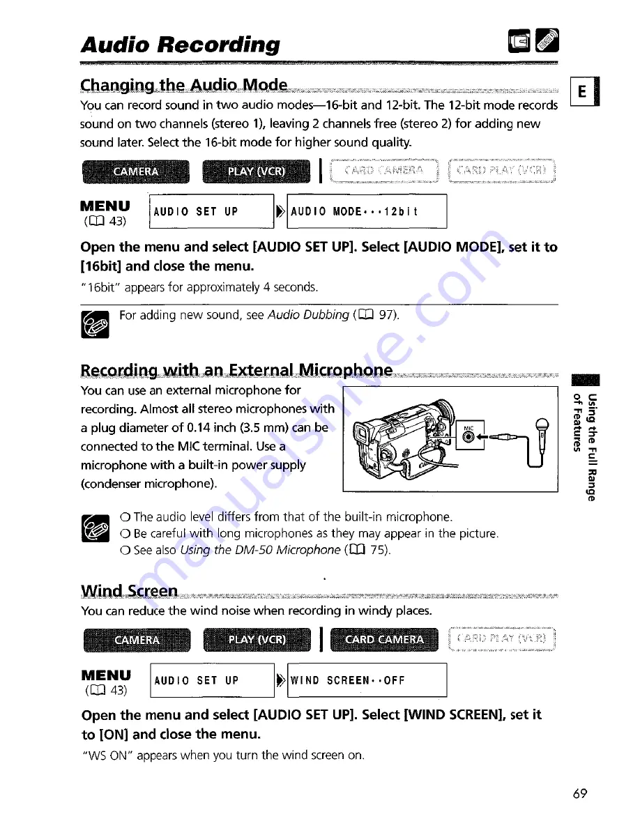 Canon opture 10 Instruction Manual Download Page 69