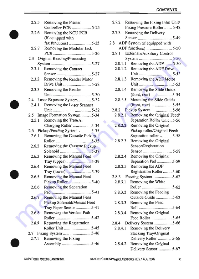 Canon PC1000s Service Manual Download Page 11