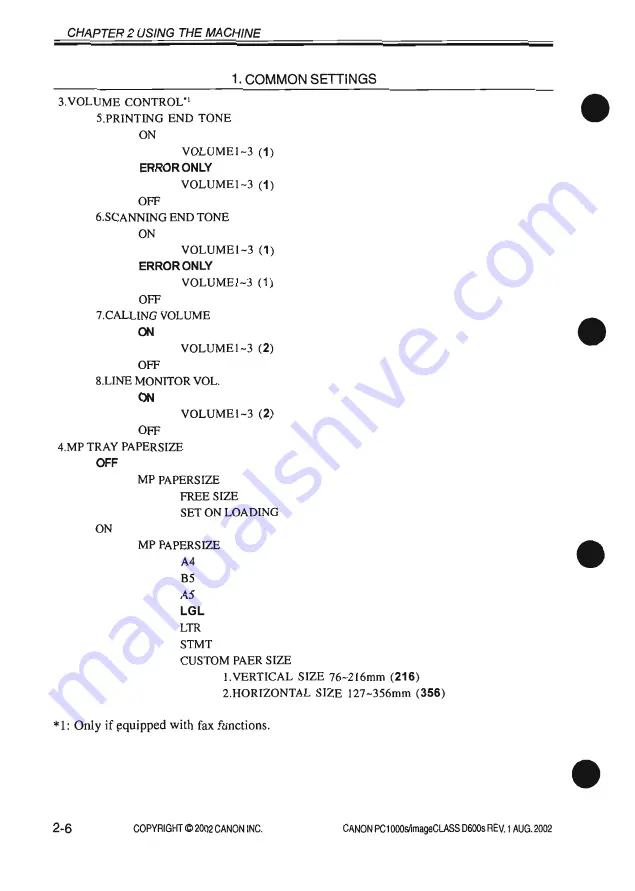 Canon PC1000s Service Manual Download Page 52