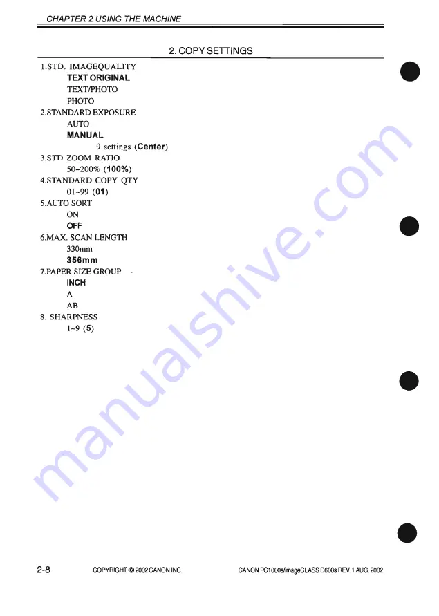 Canon PC1000s Service Manual Download Page 54