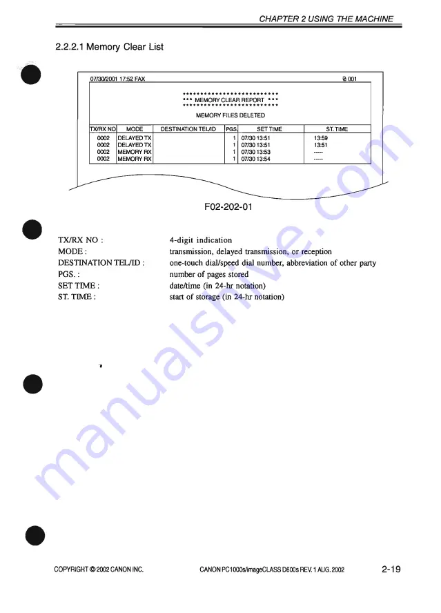 Canon PC1000s Service Manual Download Page 65