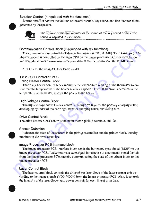 Canon PC1000s Service Manual Download Page 161