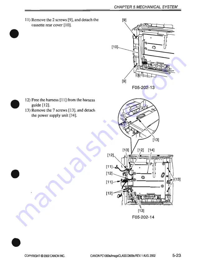 Canon PC1000s Service Manual Download Page 225