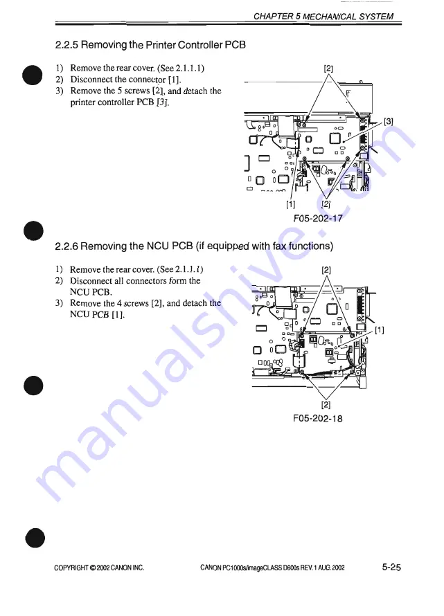 Canon PC1000s Service Manual Download Page 227