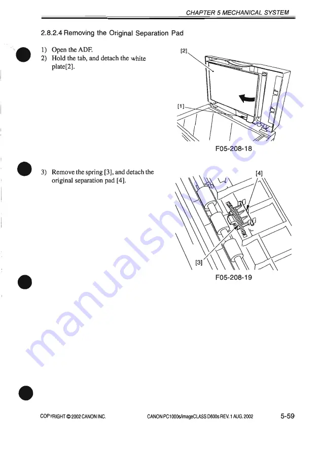 Canon PC1000s Service Manual Download Page 261