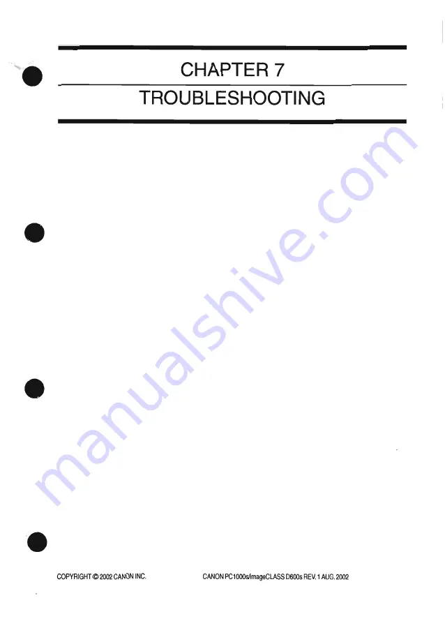 Canon PC1000s Service Manual Download Page 281