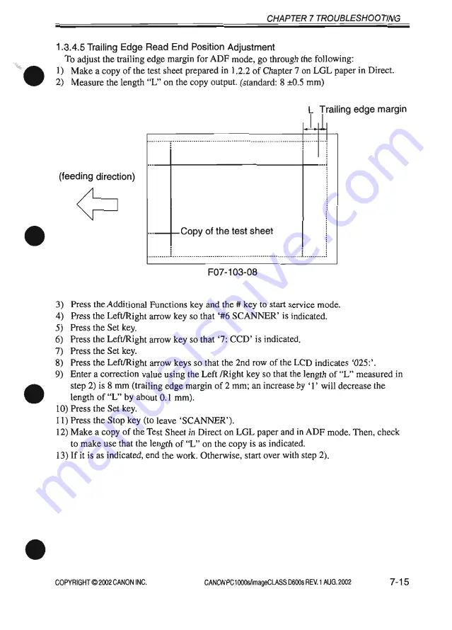 Canon PC1000s Service Manual Download Page 297