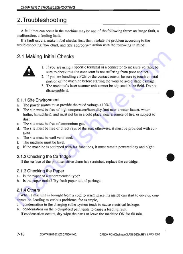 Canon PC1000s Service Manual Download Page 300