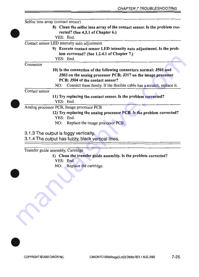 Canon PC1000s Service Manual Download Page 307