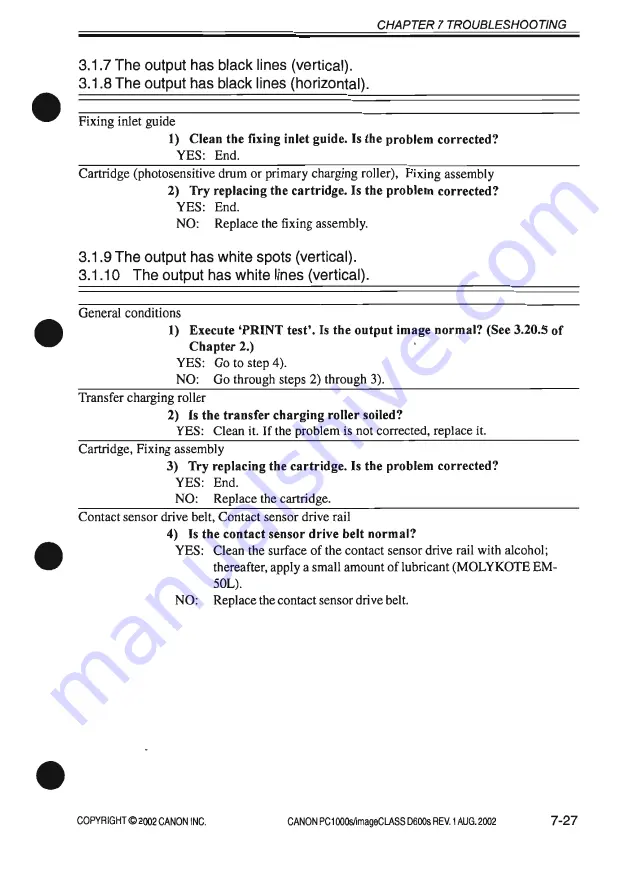 Canon PC1000s Service Manual Download Page 309