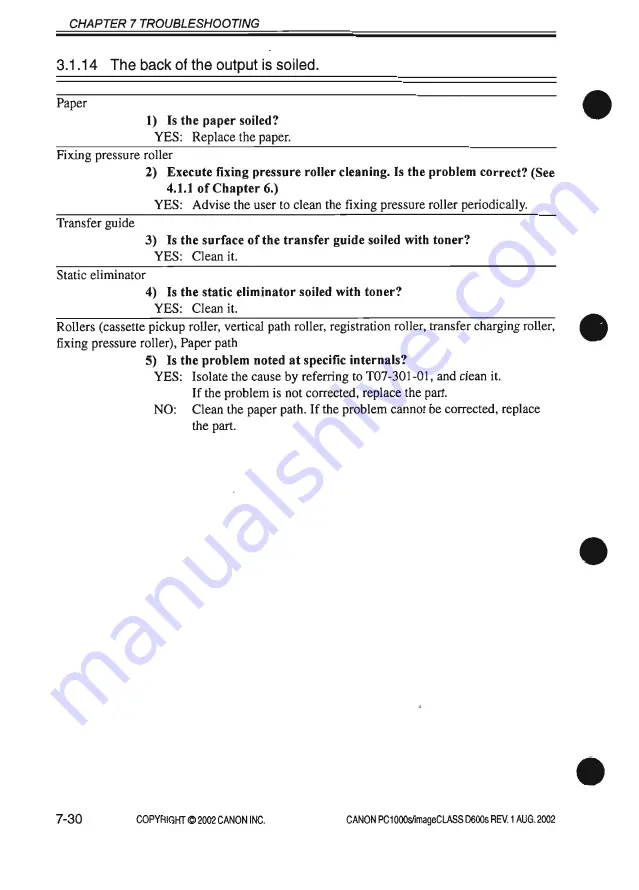 Canon PC1000s Service Manual Download Page 312