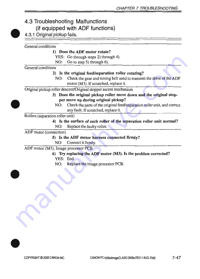 Canon PC1000s Service Manual Download Page 329