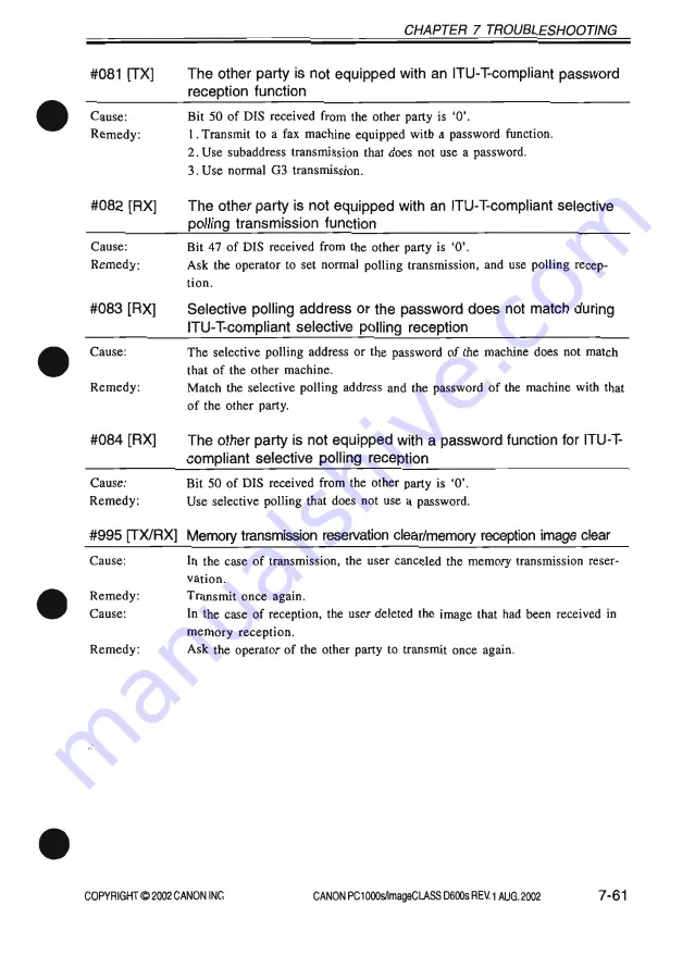 Canon PC1000s Service Manual Download Page 343