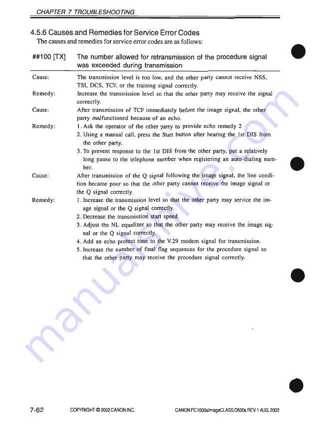 Canon PC1000s Service Manual Download Page 344