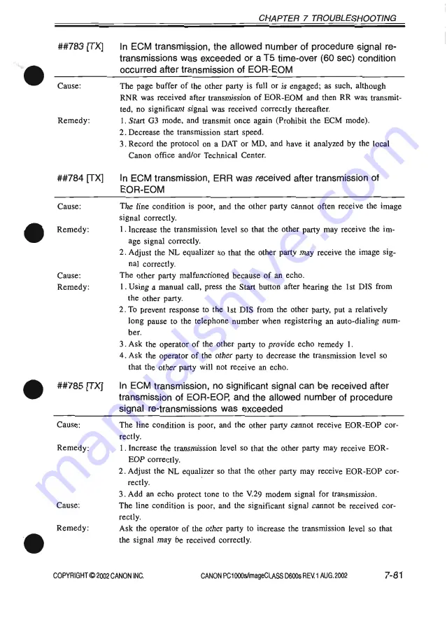 Canon PC1000s Service Manual Download Page 363