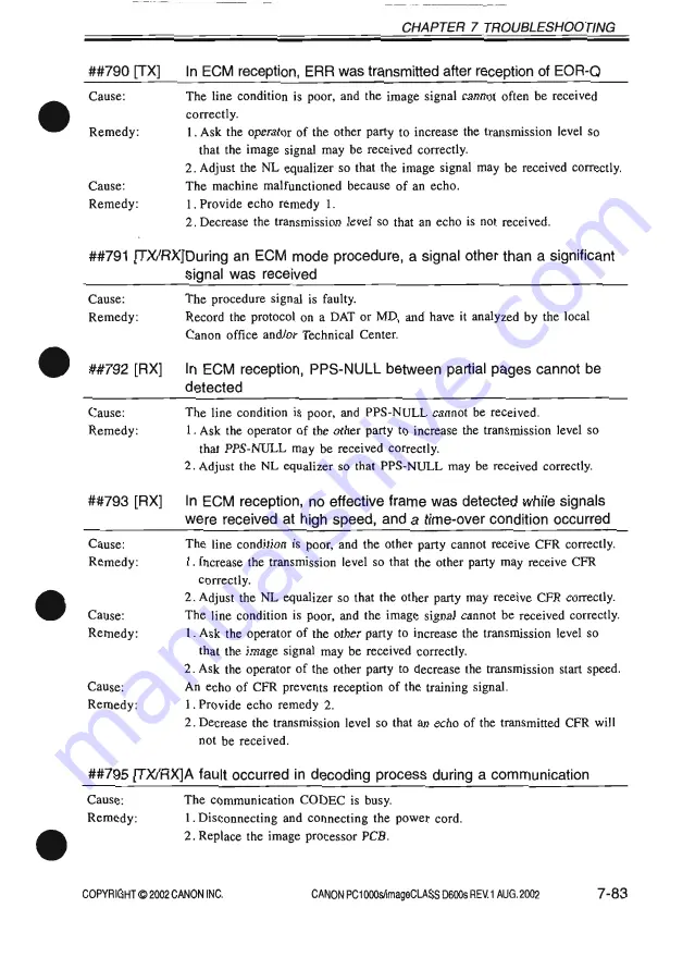 Canon PC1000s Service Manual Download Page 365