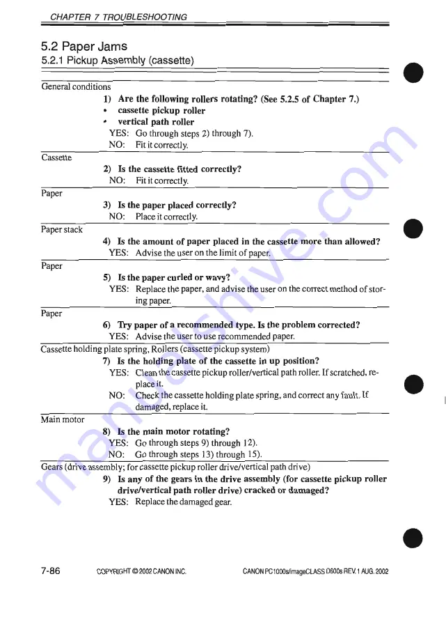 Canon PC1000s Service Manual Download Page 368