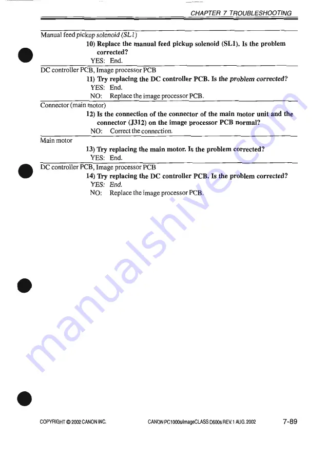 Canon PC1000s Service Manual Download Page 371