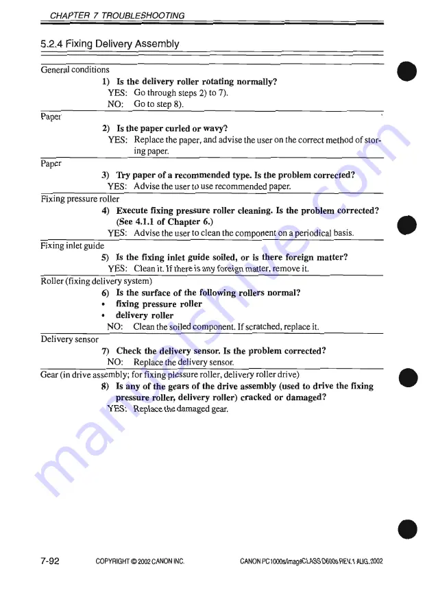 Canon PC1000s Service Manual Download Page 374