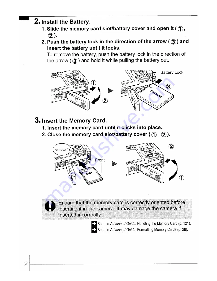 Canon PoverShot SD430 User Manual Download Page 4