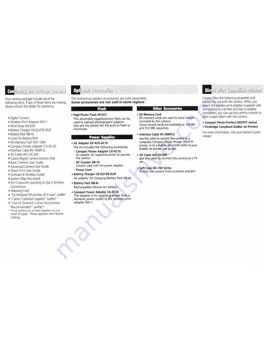 Canon PoverShot SD430 User Manual Download Page 383