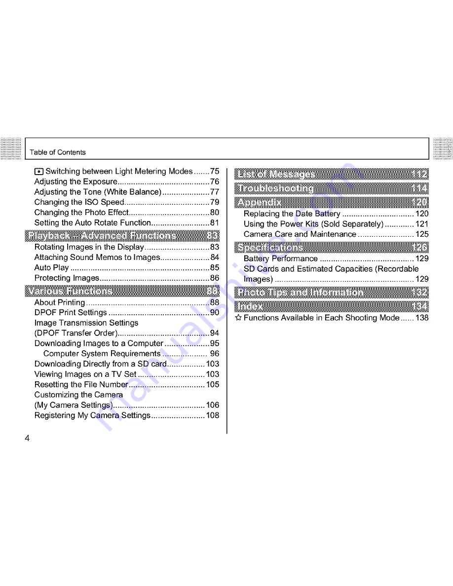 Canon PowerShot A400 User Manual Download Page 6