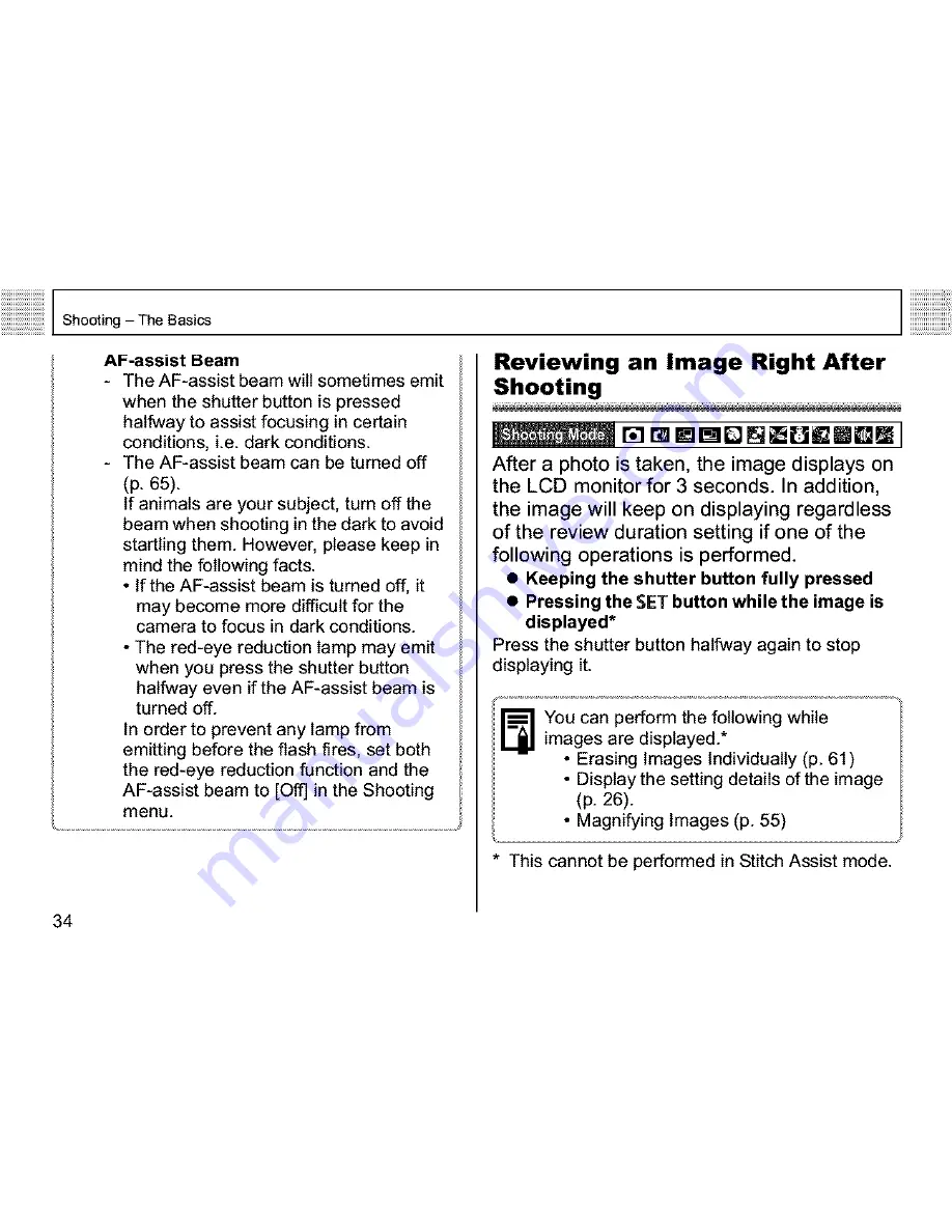 Canon PowerShot A400 User Manual Download Page 36