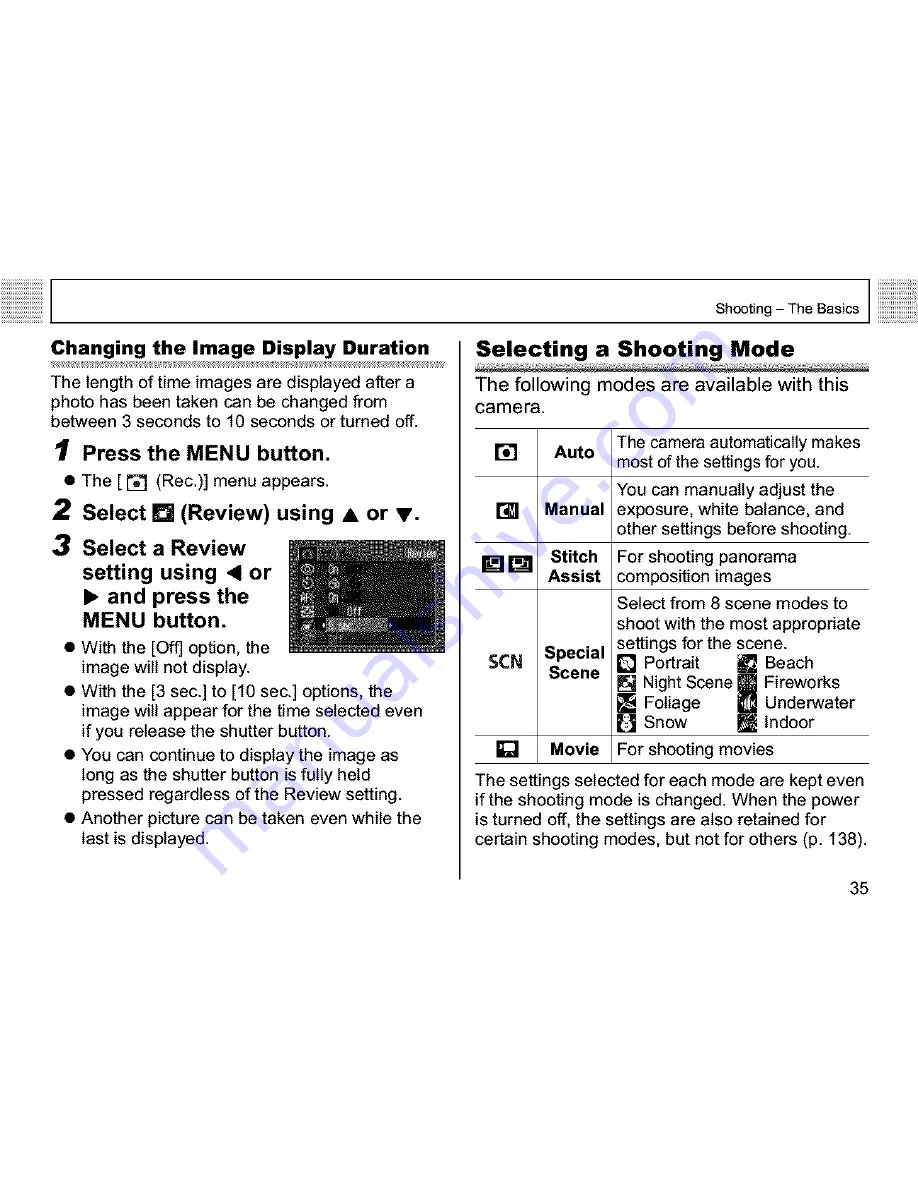 Canon PowerShot A400 User Manual Download Page 37