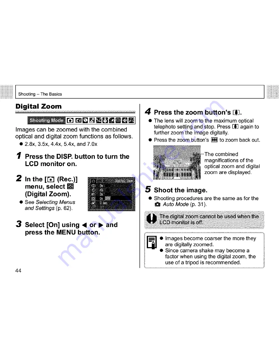 Canon PowerShot A400 User Manual Download Page 46