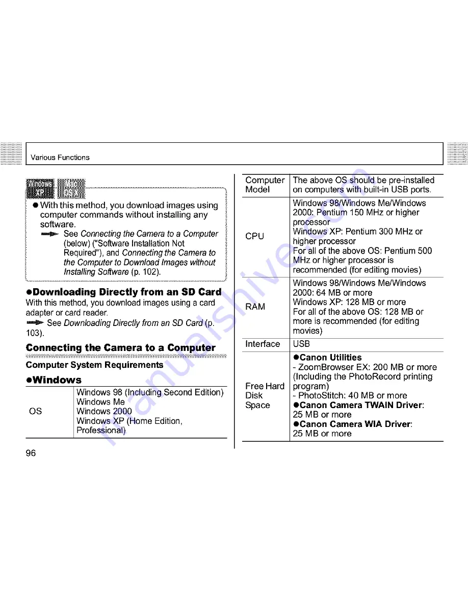 Canon PowerShot A400 User Manual Download Page 98