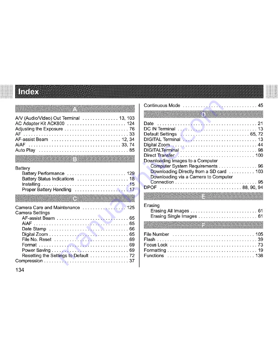 Canon PowerShot A400 User Manual Download Page 136