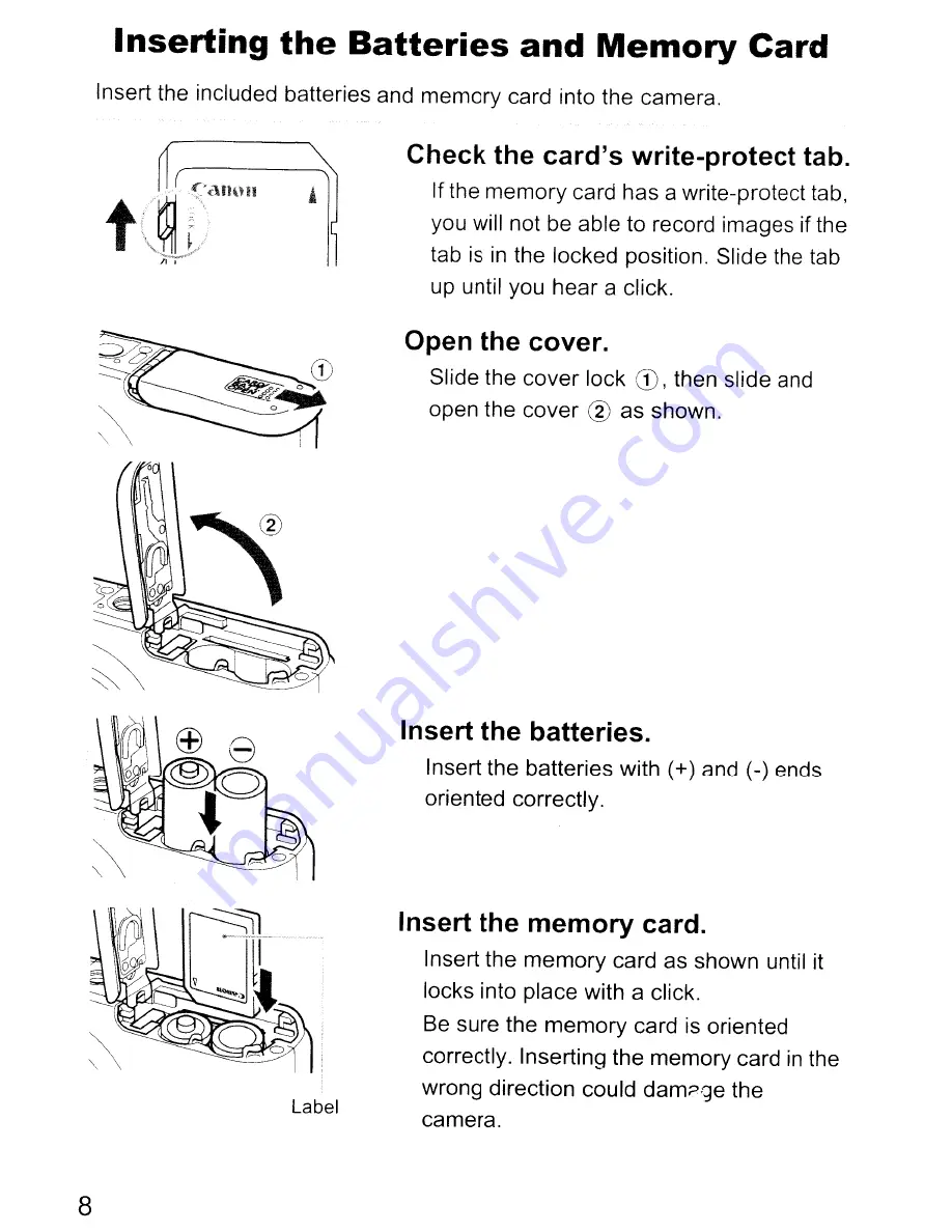 Canon PowerShot A480 Getting Started Download Page 8