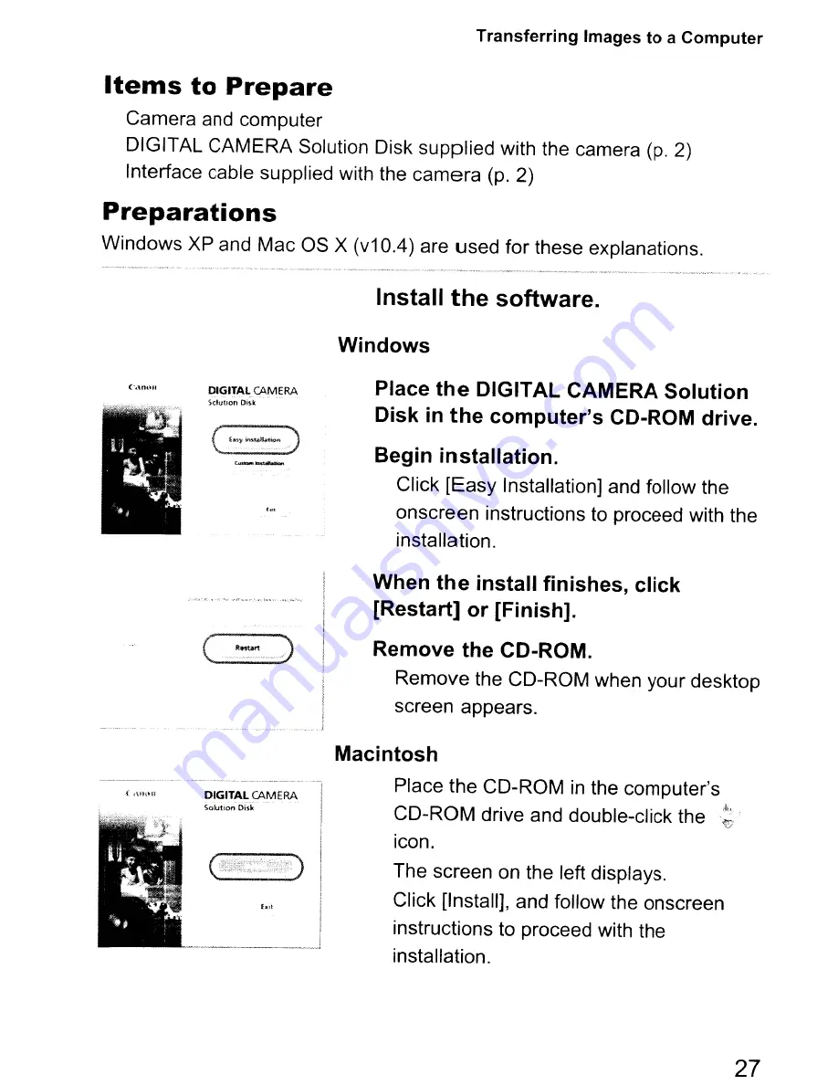 Canon PowerShot A480 Getting Started Download Page 27