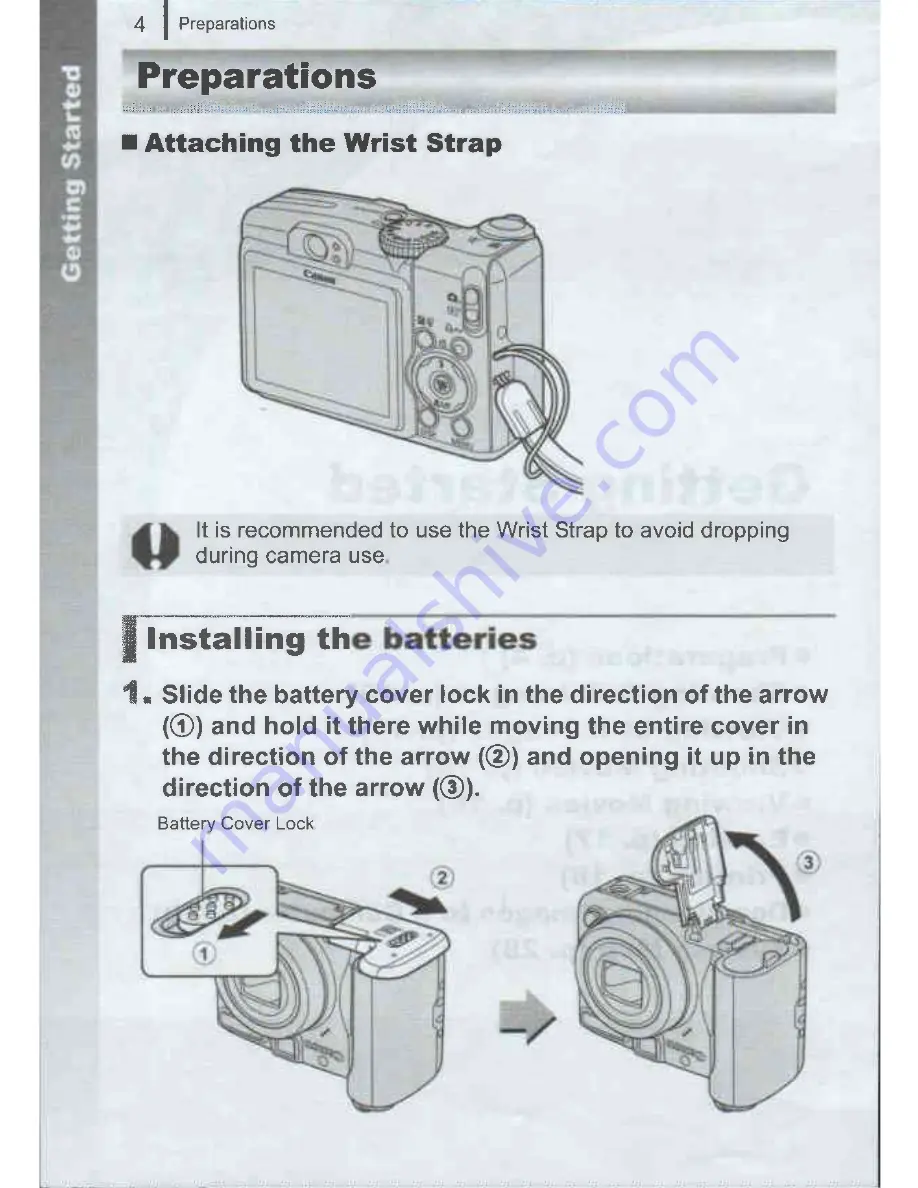 Canon PowerShot A720 IS Getting Started Manual Download Page 6