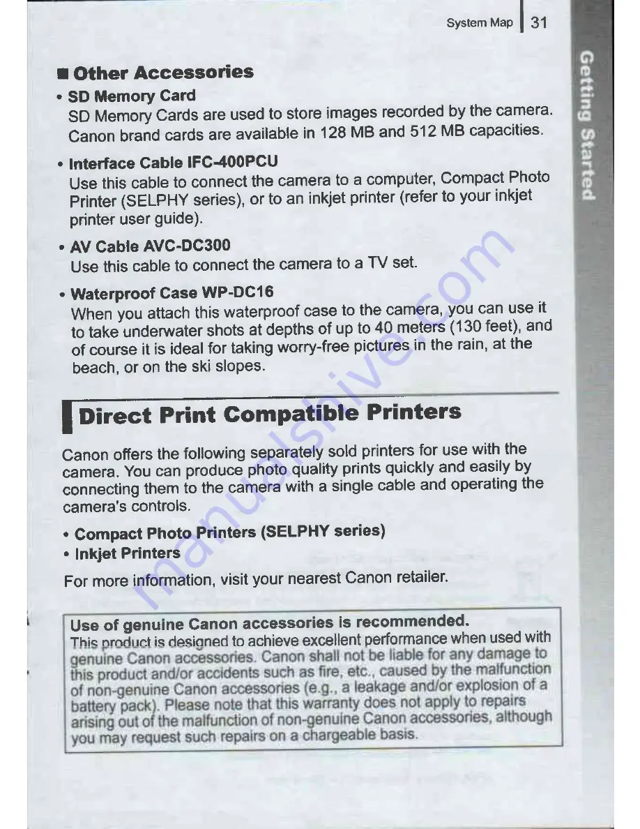 Canon PowerShot A720 IS Getting Started Manual Download Page 33