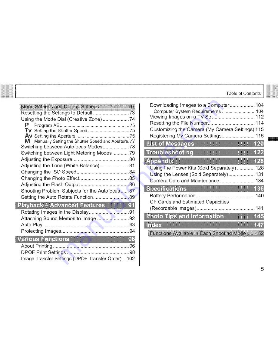 Canon POWERSHOT A75 User Manual Download Page 7