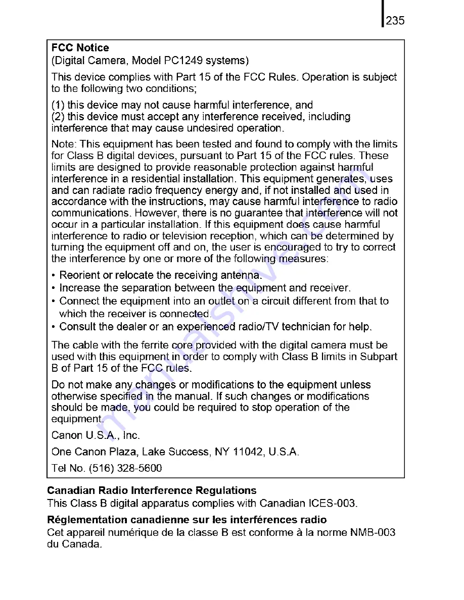 Canon POWERSHOT SD870IS User Manual Download Page 237