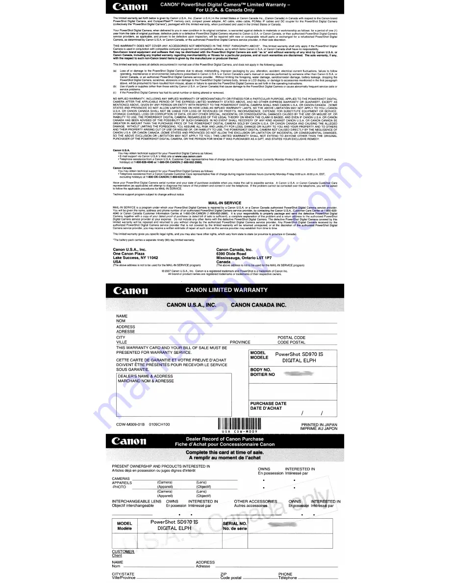 Canon Powershot SD970 IS Digital Elph User Manual Download Page 168