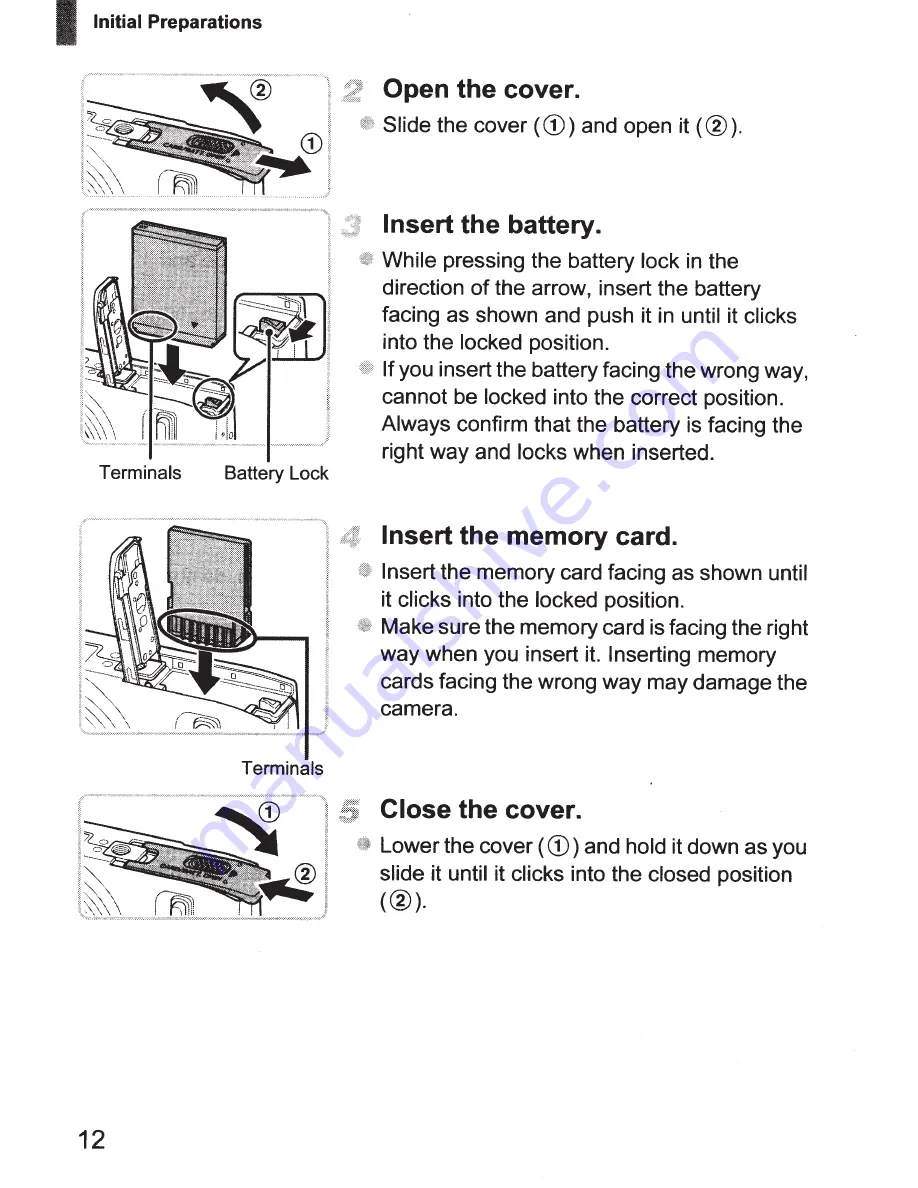 Canon PowerShot SXE60 HS Getting Started Download Page 12