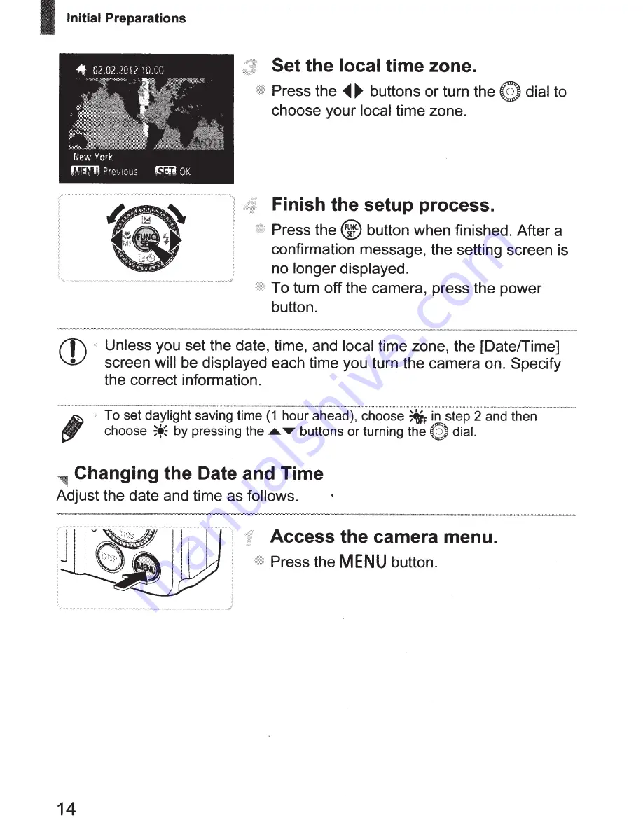 Canon PowerShot SXE60 HS Getting Started Download Page 14