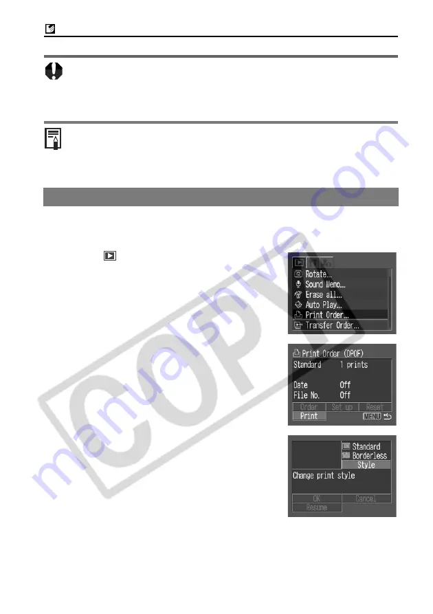 Canon Printing Using a Direct Camera/Printer Connection Guide Direct... Connection Manual Download Page 12